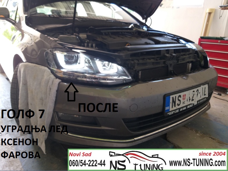 vw golf 7 xenon led gti farovi ugradnja novi sad tuning